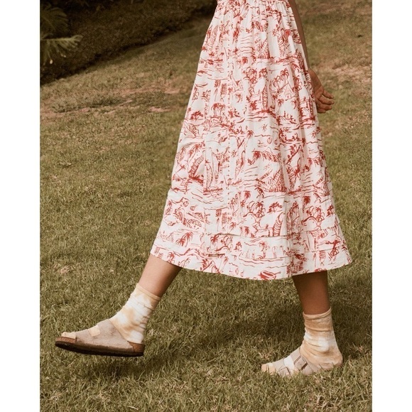 NWOT THE GREAT. Midi Sleeveless The Vacation Smocked Dress - Picture 5 of 7